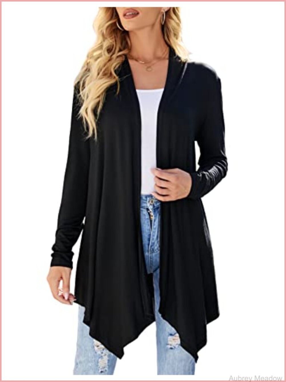 Women's Lightweight Open Front Cardigan Long Sleeve Duster Sweater